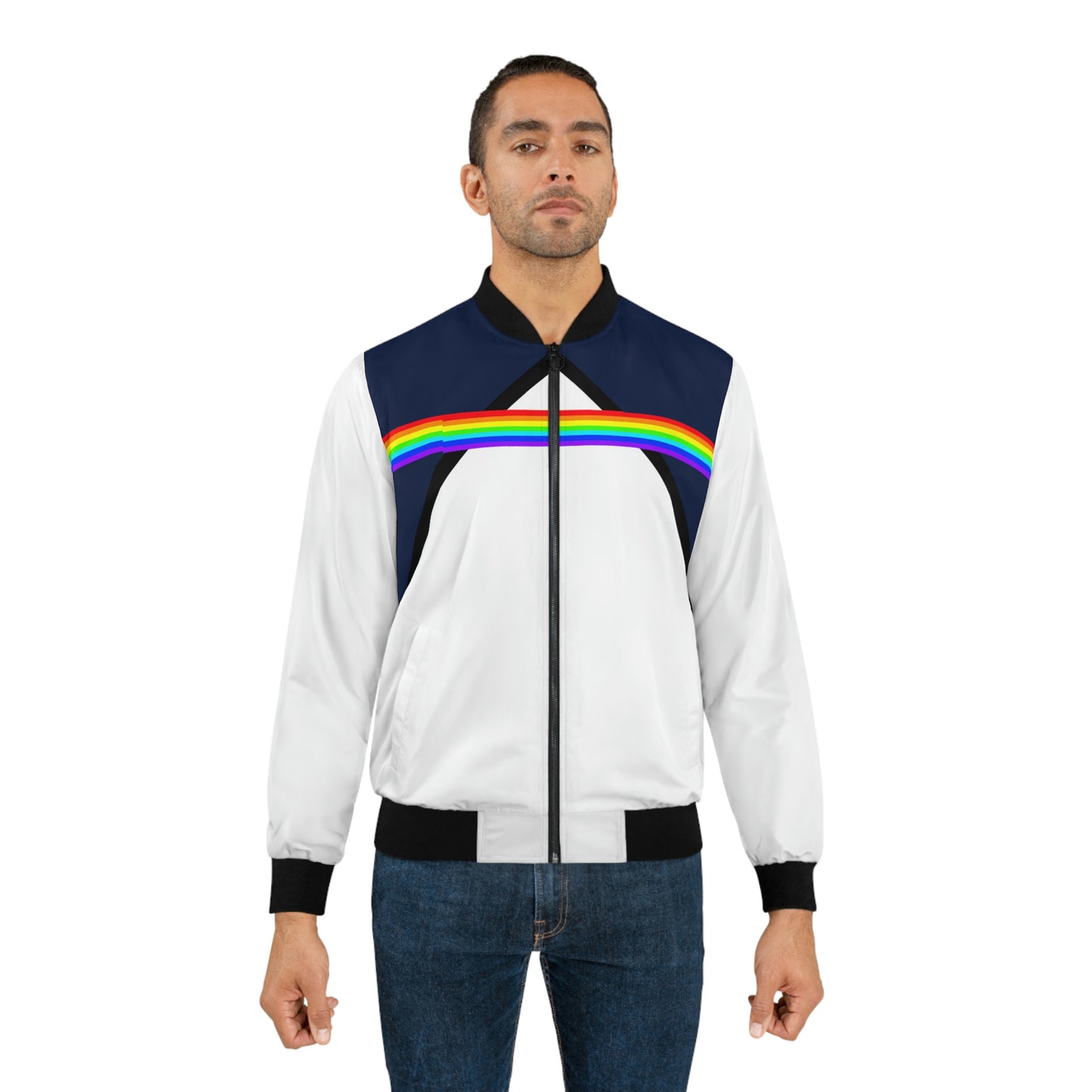 Retro Rainbow Men's Bomber Jacket