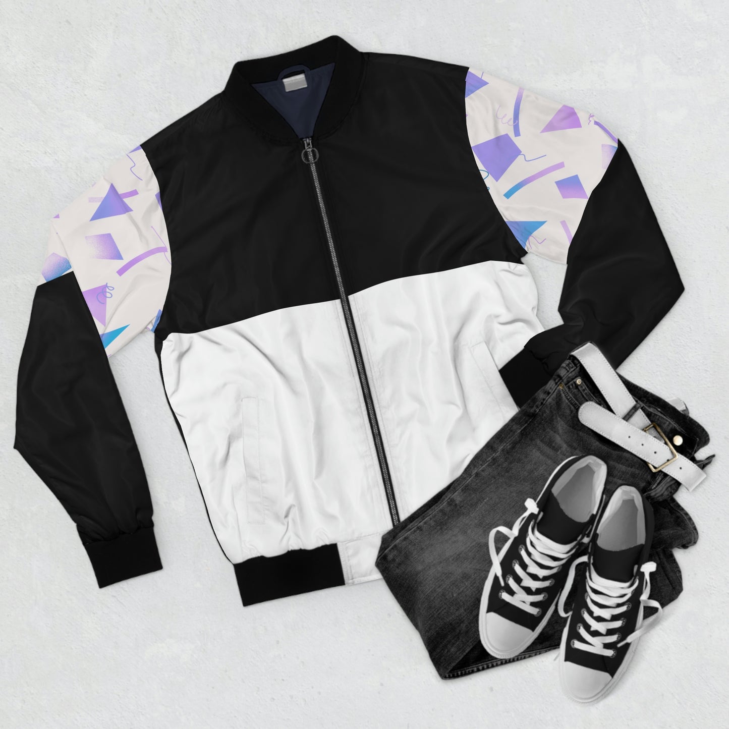 Retro Gymnast Men's Bomber Jacket (AOP)