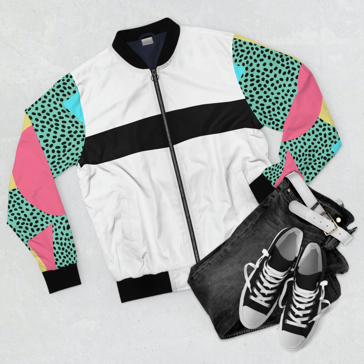 Abstract Classic Men's Bomber Jacket (AOP)