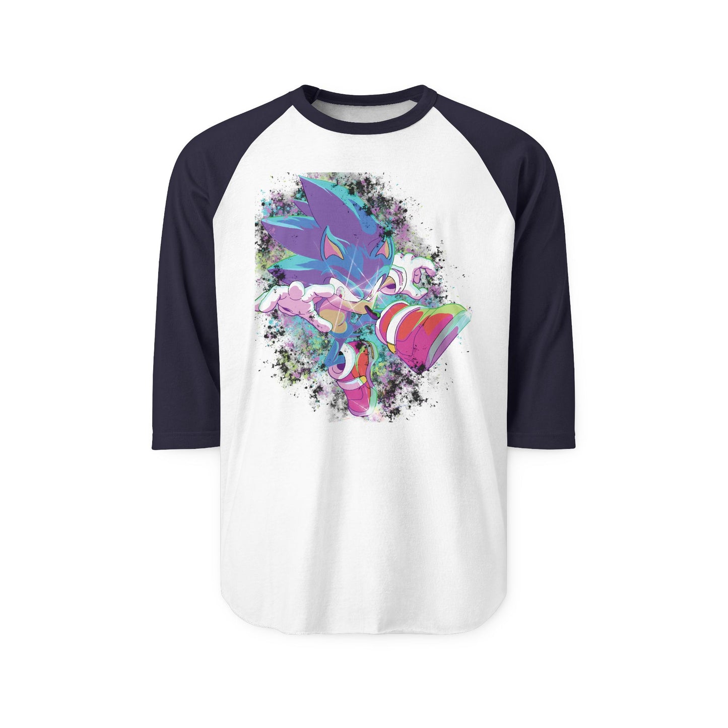 Blue Wind Retro Unisex Baseball Tee