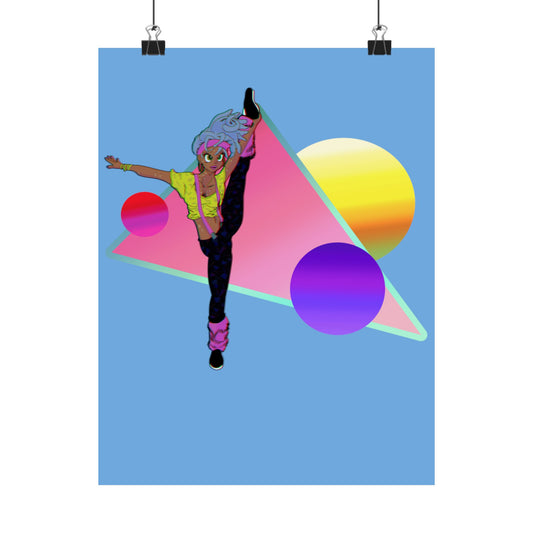 80s Gymnast Matte Poster