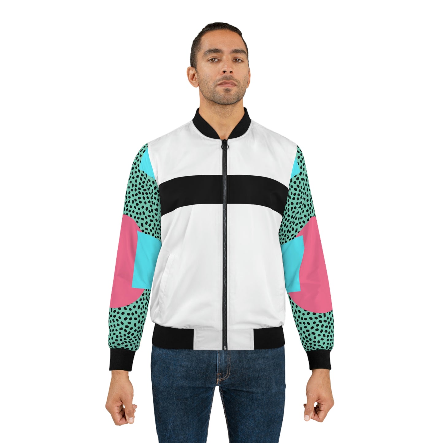 Abstract Classic Men's Bomber Jacket (AOP)